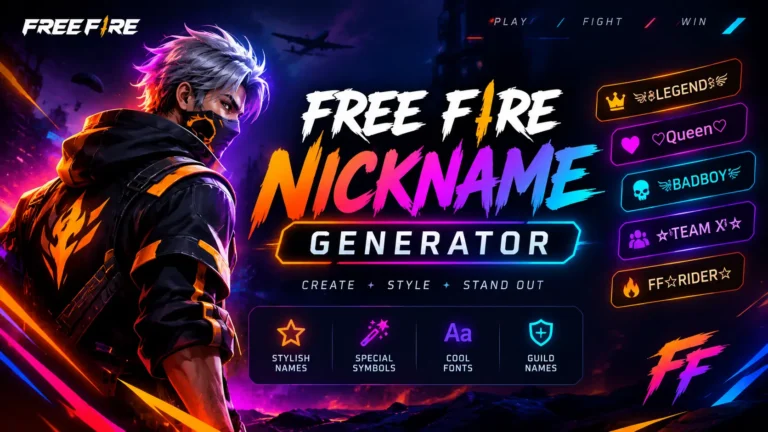 Free Fire nickname stylish ideas with symbols